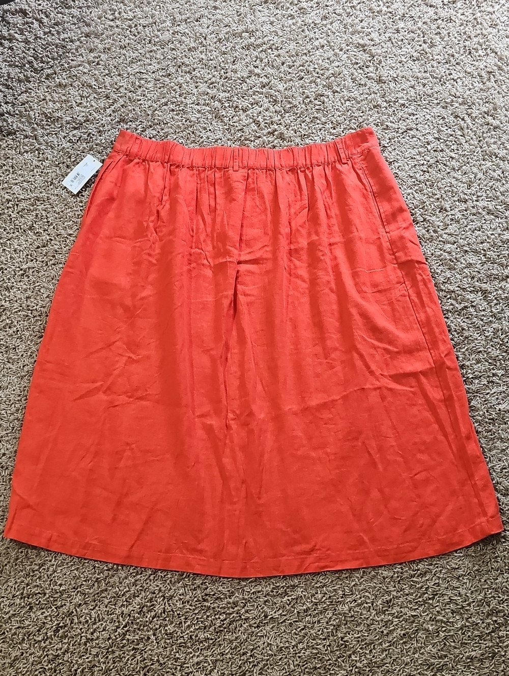NWT A New Day Skirt Linen Blend Flowy 2X Red - Picture 6 of 6